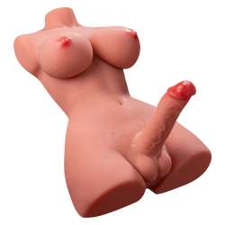 XISE HERMOSA LADY BOY TORSO FEMENINO CON DILDO CON VIBRACIaN Y THRUSTING 49 CM