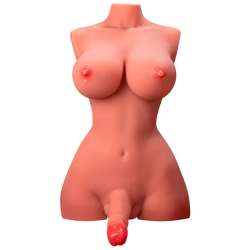 XISE HERMOSA LADY BOY TORSO FEMENINO CON DILDO CON VIBRACIaN Y THRUSTING 49 CM
