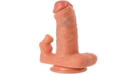 SHEQU JULIAN DILDO Y ESTIMULADOR DE CLaTORIS CON VIBRACIaN Y CONTROL REMOTO 16 CM