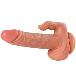 SHEQU JULIAN DILDO Y ESTIMULADOR DE CLaTORIS CON VIBRACIaN Y CONTROL REMOTO 16 CM