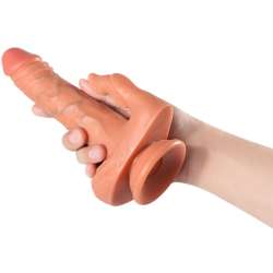 SHEQU JULIAN DILDO Y ESTIMULADOR DE CLaTORIS CON VIBRACIaN Y CONTROL REMOTO 16 CM