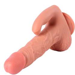 SHEQU HAYDEN DILDO Y ESTIMULADOR DE CLaTORIS CON VIBRACIaN Y CONTROL REMOTO 16 CM