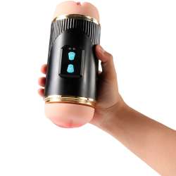 SHEQU KAY MASTURBADOR DOBLE CON VIBRACIaN DUAL BOCA Y VAGINA