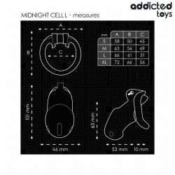 ADDICTED TOYS LOCKED MINDNIGHT CELL JAULA PARA PENE TALLA L