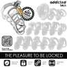 ADDICTED TOYS LOCKED SILVER LOCK JAULA PARA PENE DE METAL TALLA S