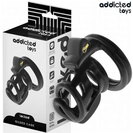 ADDICTED TOYS LOCKED GILDEN CAGE JAULA PARA PENE DE SILICONA 85 CM