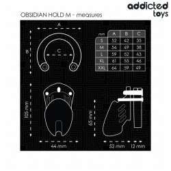 ADDICTED TOYS LOCKED OBSIDIAN HOLD JAULA PARA PENE TALLA M