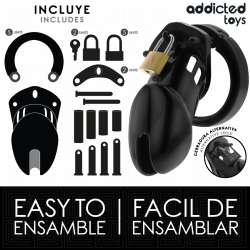 ADDICTED TOYS LOCKED OBSIDIAN HOLD JAULA PARA PENE TALLA M