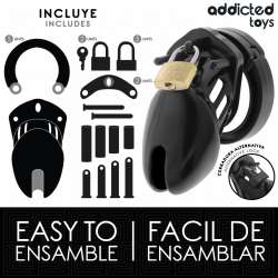ADDICTED TOYS LOCKED OBSIDIAN HOLD JAULA PARA PENE TALLA S