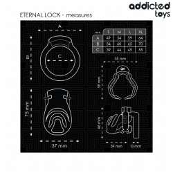 ADDICTED TOYS LOCKED ETERNAL LOCK JAULA PARA PENE 9 CM