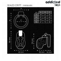 ADDICTED TOYS LOCKED SEALED CRYPT JAULA PARA PENE 8 CM