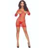 PASSION BS108 BODYSTOCKING REJILLA ROJO