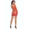 PASSION BS108 BODYSTOCKING REJILLA ROJO