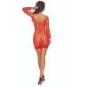 PASSION BS108 BODYSTOCKING REJILLA ROJO