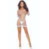 PASSION BS108 BODYSTOCKING REJILLA BLANCO