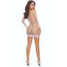 PASSION BS108 BODYSTOCKING REJILLA BLANCO