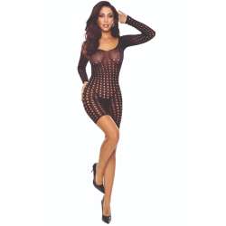 PASSION BS110 BODYSTOCKING PUNTOS NEGRO