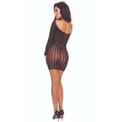 PASSION BS110 BODYSTOCKING PUNTOS NEGRO