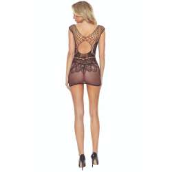 PASSION BS111 BODYSTOCKING ENCAJE NEGRO
