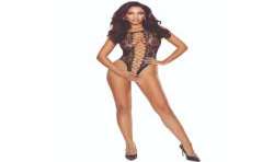 PASSION BS112 BODYSTOCKING ENCAJE NEGRO