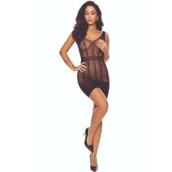 PASSION BS113 BODYSTOCKING ENCAJE NEGRO