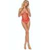 PASSION BS114 BODYSTOCKING REJILLA ROJO