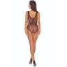 PASSION BS115 BODYSTOCKING REJILLA NEGRO