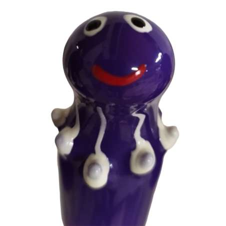 CONDOMERIE PRESERVATIVO DECORATIVO PINTADO A MANO PULPO MORADO
