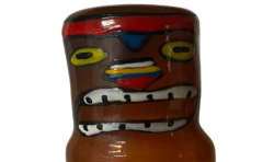 CONDOMERIE PRESERVATIVO DECORATIVO PINTADO A MANO TOTEM TIKI HAWAII 03