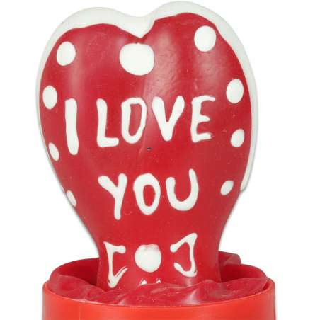 CONDOMERIE PRESERVATIVO DECORATIVO PINTADO A MANO CORAZaN TE AMO MODELO 2