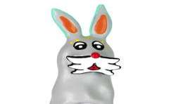 CONDOMERIE PRESERVATIVO DECORATIVO PINTADO A MANO CONEJITO