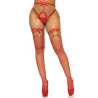 LEG AVENUE LIGUERO ALTO DE CUERO VEGANO TALLA aNICA ROJO