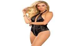 SUBBLIME TEDDY ENCAJE FLORAL CREMALLERA L XL