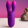 ROCKS OFF GLO GIRL BUNNY VIBRADOR FLEXIBLE MORADO