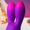 ROCKS OFF GLO GIRL BUNNY VIBRADOR FLEXIBLE MORADO