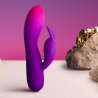 ROCKS OFF GLO GIRL VIBRADOR RABBIT MORADO