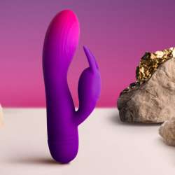 ROCKS OFF GLO GIRL VIBRADOR RABBIT MORADO