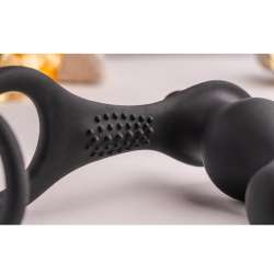 ROCKS OFF RO ZEN RRO PLUG ANAL CON ANILLO VIBRADOR PARA EL PENE NEGRO