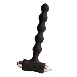 ROCKS OFF PETITE SENSATIONS PEARLS PLUG ANAL VIBRADOR NEGRO