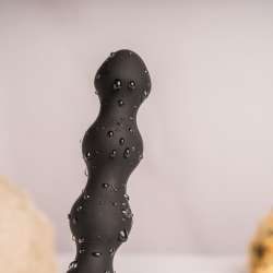 ROCKS OFF PETITE SENSATIONS PEARLS PLUG ANAL VIBRADOR NEGRO