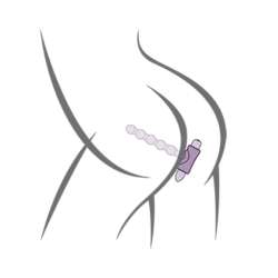 ROCKS OFF PETITE SENSATIONS PEARLS PLUG ANAL VIBRADOR NEGRO