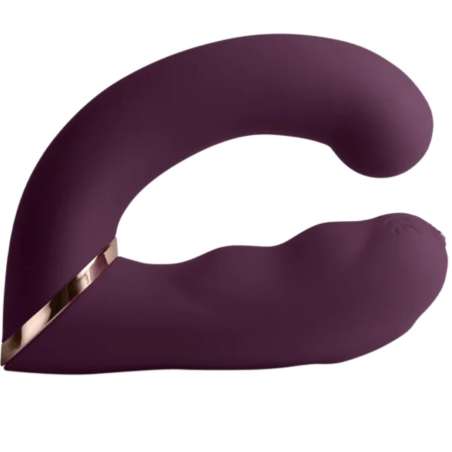 ROCKS OFF GEMINI VIBRADOR DUAL PUNTO G Y ESTIMULADOR CLaTORIS MORADO