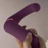 ROCKS OFF GEMINI VIBRADOR DUAL PUNTO G Y ESTIMULADOR CLaTORIS MORADO