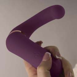 ROCKS OFF GEMINI VIBRADOR DUAL PUNTO G Y ESTIMULADOR CLaTORIS MORADO