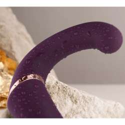 ROCKS OFF GEMINI VIBRADOR DUAL PUNTO G Y ESTIMULADOR CLaTORIS MORADO