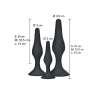 TOYJOY ANAL PLAY CURVY COMPANIONS PLUG ANAL 3 PIEZAS NEGRO