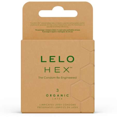 LELO HEX ORGANIC PRESERVATIVO CAJA 3 UDS