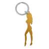 DIABLO PICANTE LLAVERO CON SILUETA DE MUJER COLOR DORADO CON ABRIDOR DE CERVEZA