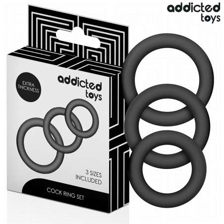 ADDICTED TOYS SET DE ANILLOS SILICONA MODELO 1