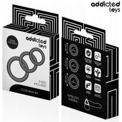 ADDICTED TOYS SET DE ANILLOS SILICONA MODELO 1